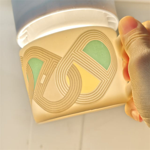 Servizio da Tè (Set Tazza e Piattino) con Cucchiaini – Design "Pista Colorata"