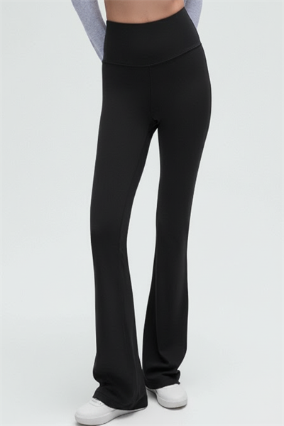 Pantalones Acampanados de Tiro Ultra Alto para Mujer, Entrepierna de 76 cm, Control de Humedad