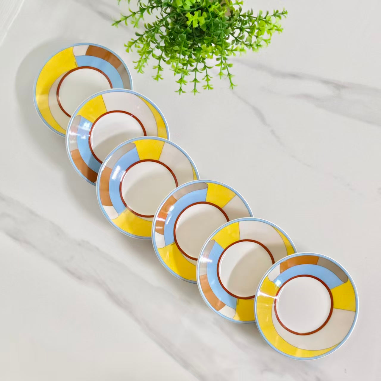 Espresso Cup and Saucer Set (6 Cups &amp; 6 Saucers)