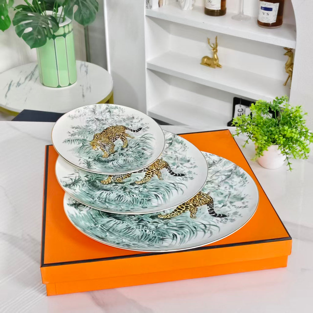 Servizio piatti "Leopard" (piatti fondi da 30 cm + 25 cm + 20 cm)