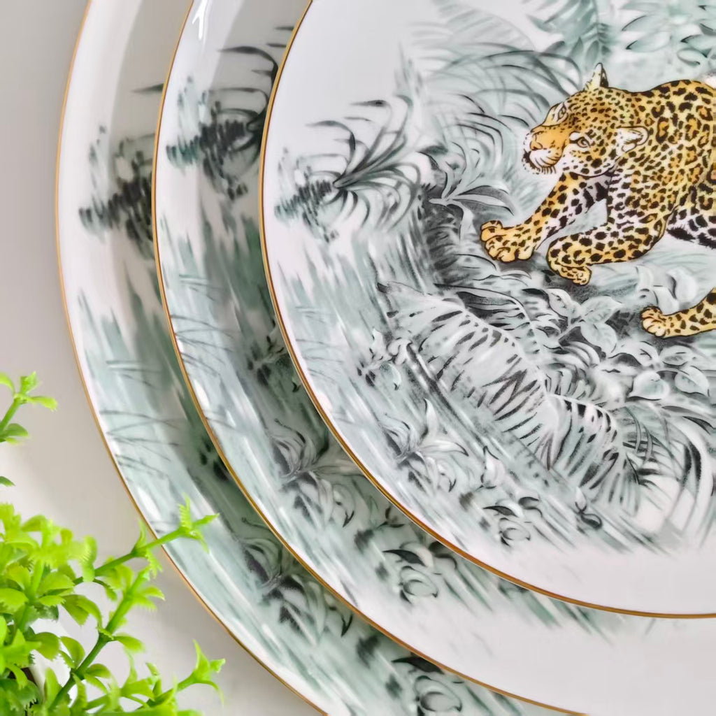 Servizio piatti "Leopard" (piatti fondi da 30 cm + 25 cm + 20 cm)