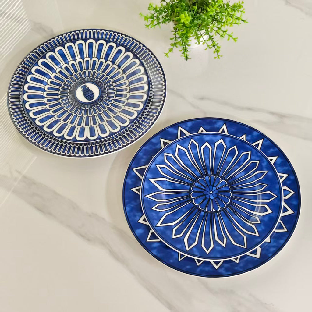 Two-Plate Set – [Sword Pattern + Blue Seal]
