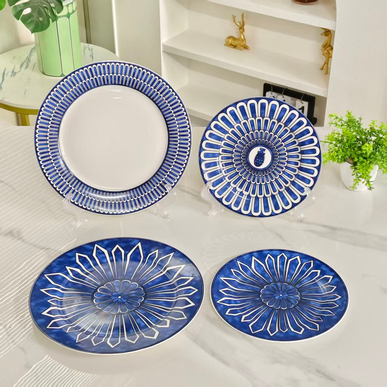 Two-Plate Set – [Sword Pattern + Blue Seal]