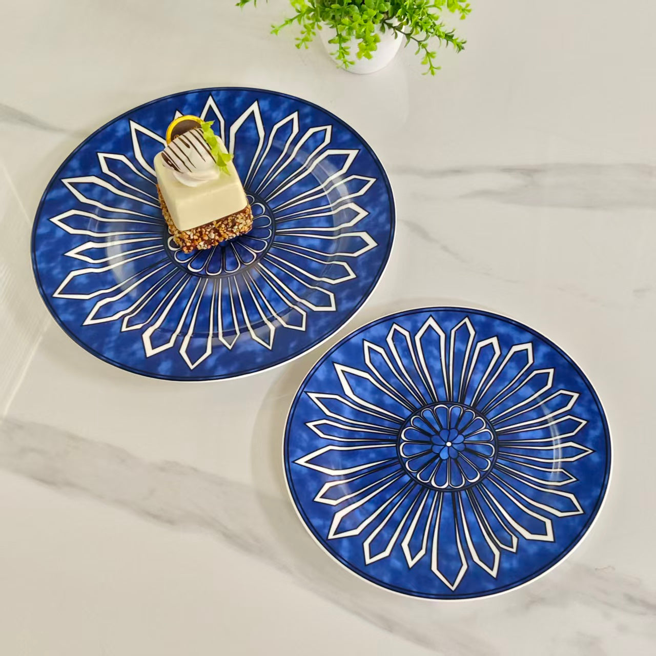 Two-Plate Set – [Sword Pattern + Blue Seal]