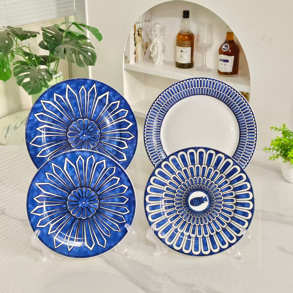 Two-Plate Set – [Sword Pattern + Blue Seal]
