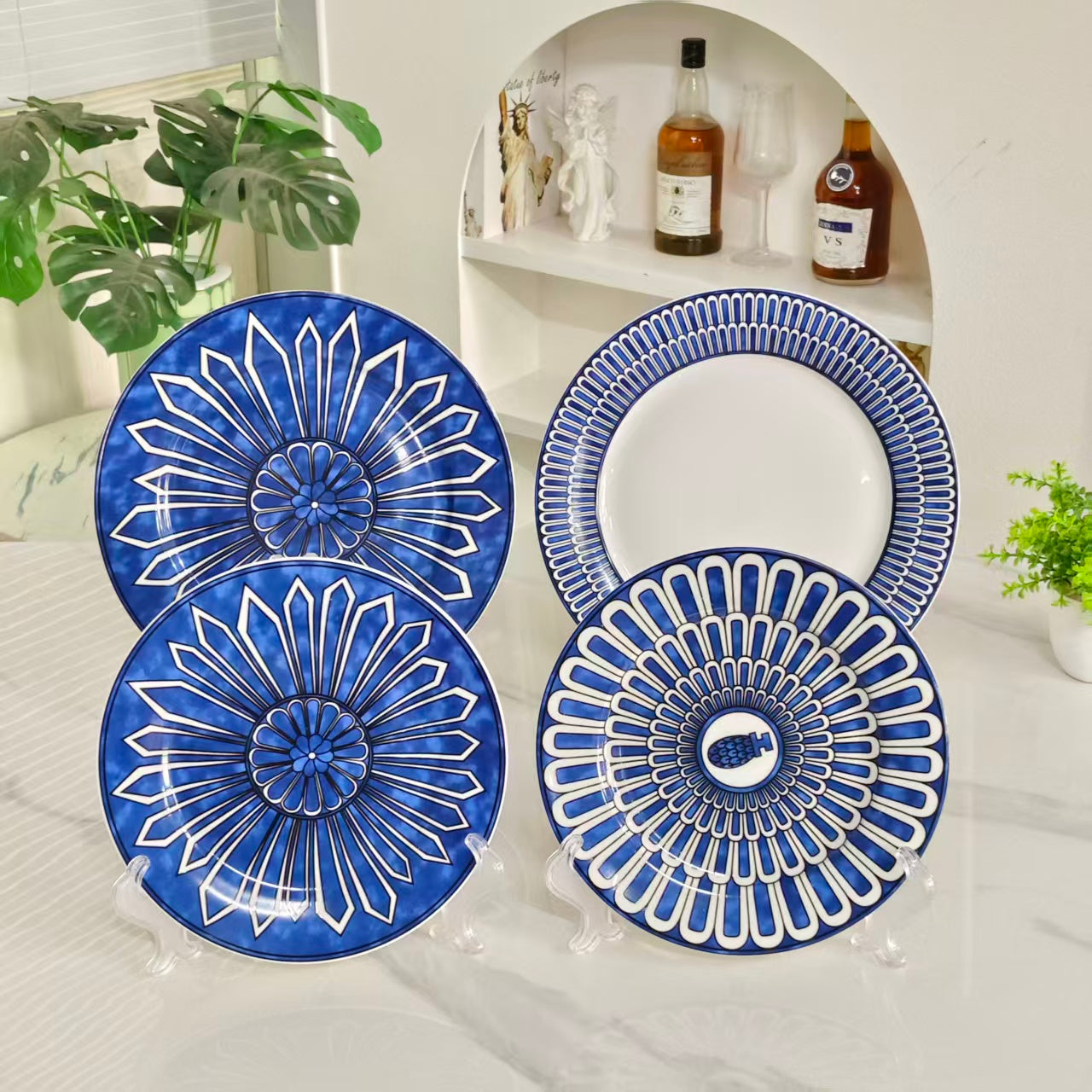 Two-Plate Set – [Sword Pattern + Blue Seal]