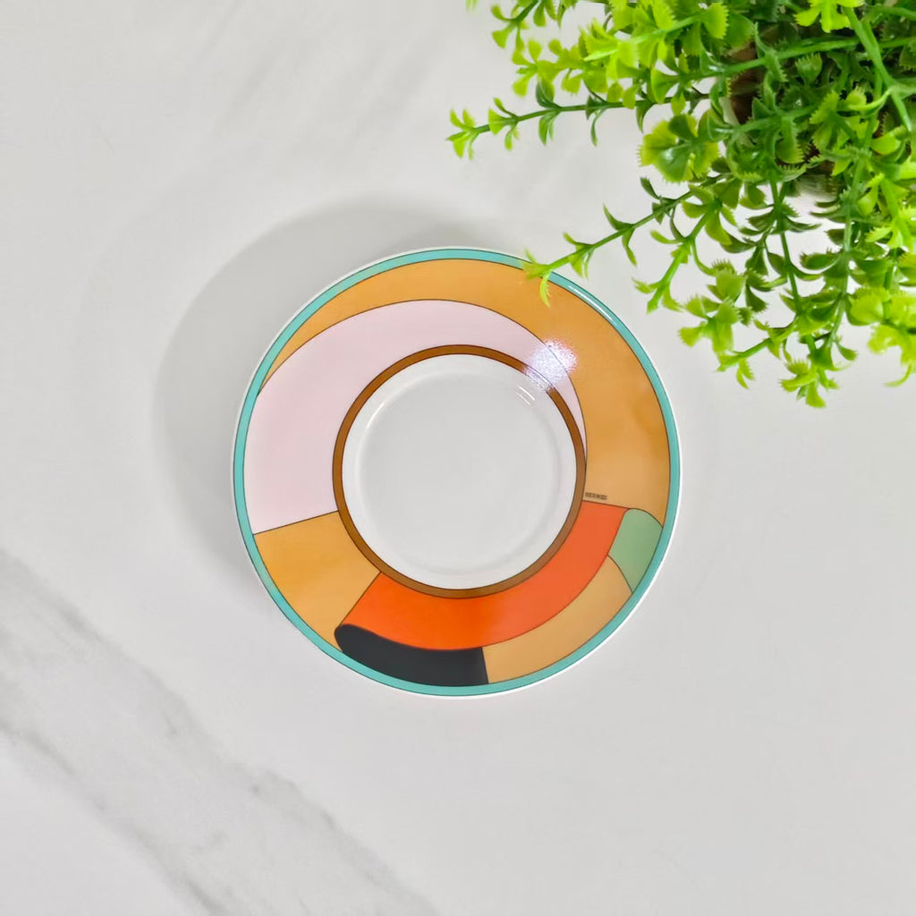 [Galloping Horse Design – Pink] – [Set of 6 Cups &amp; Saucers]