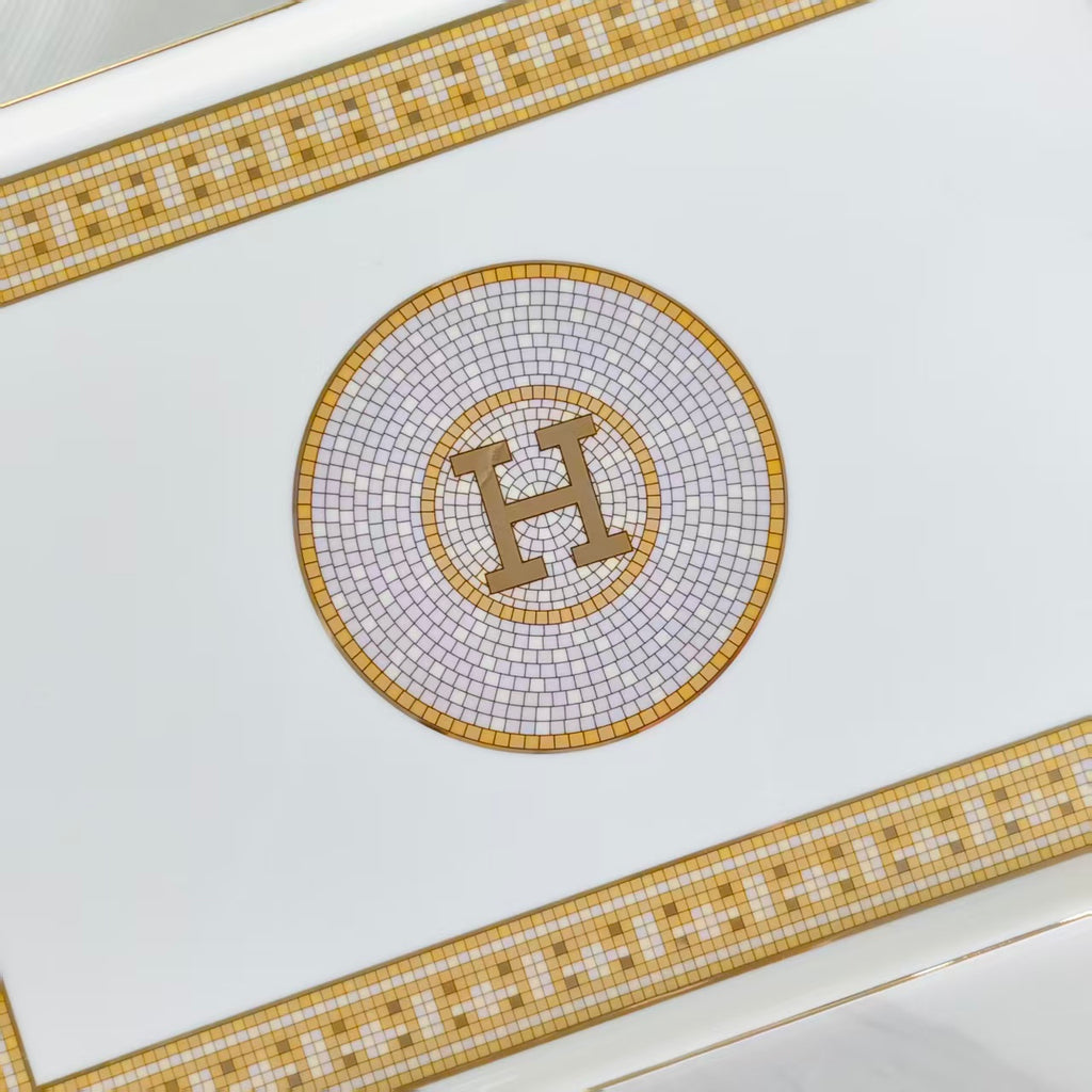Tray with Gold Handles – [H-Logo]