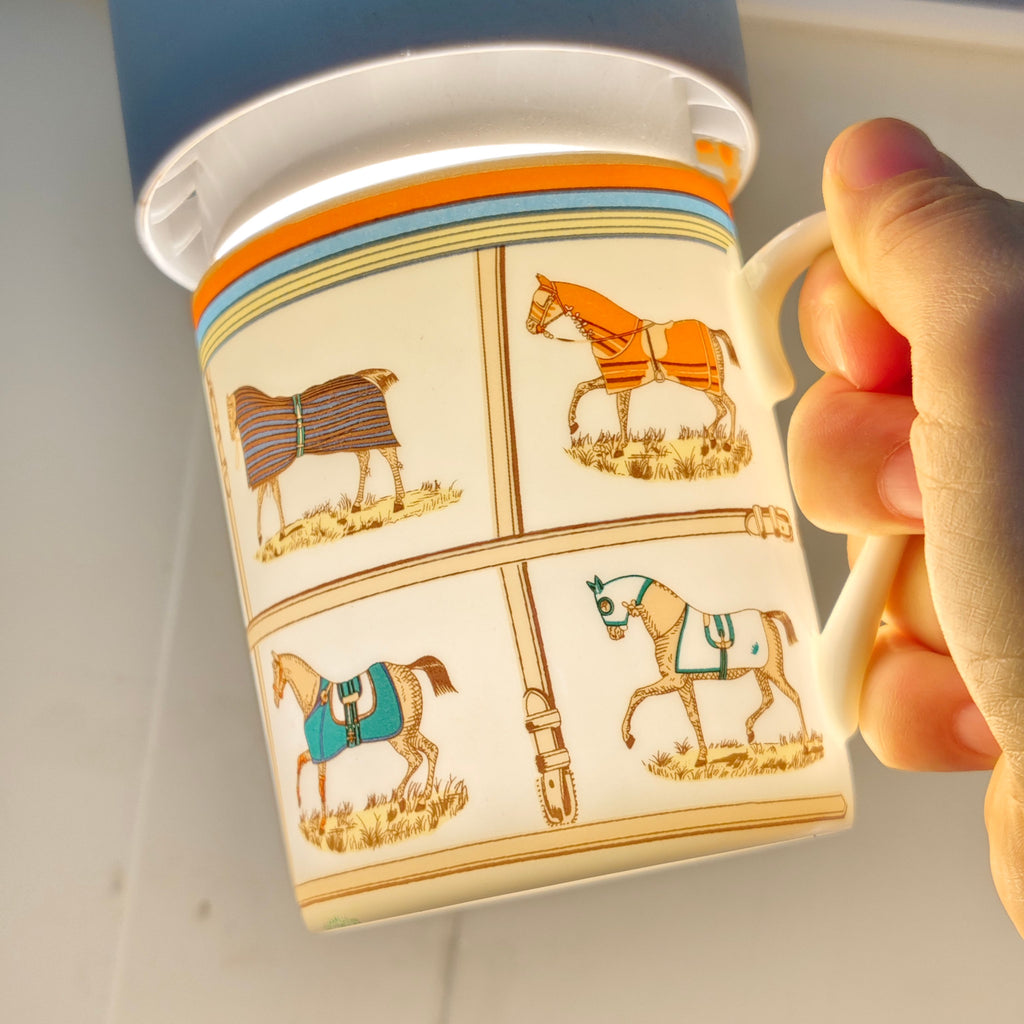"Ten Fine Steeds" Mug Set (Pair) – Leather Box