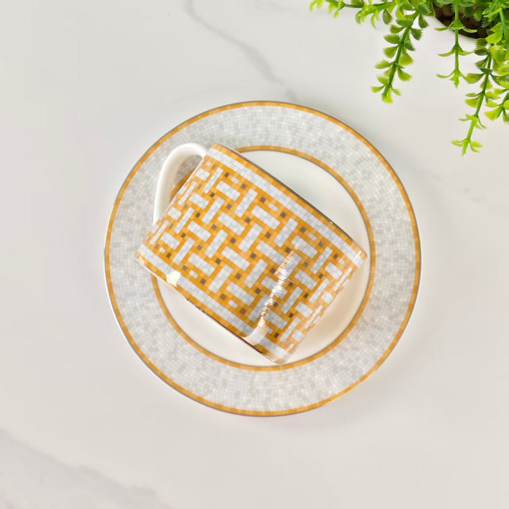 【Mosaico oro】【Set caffè 15 pezzi】