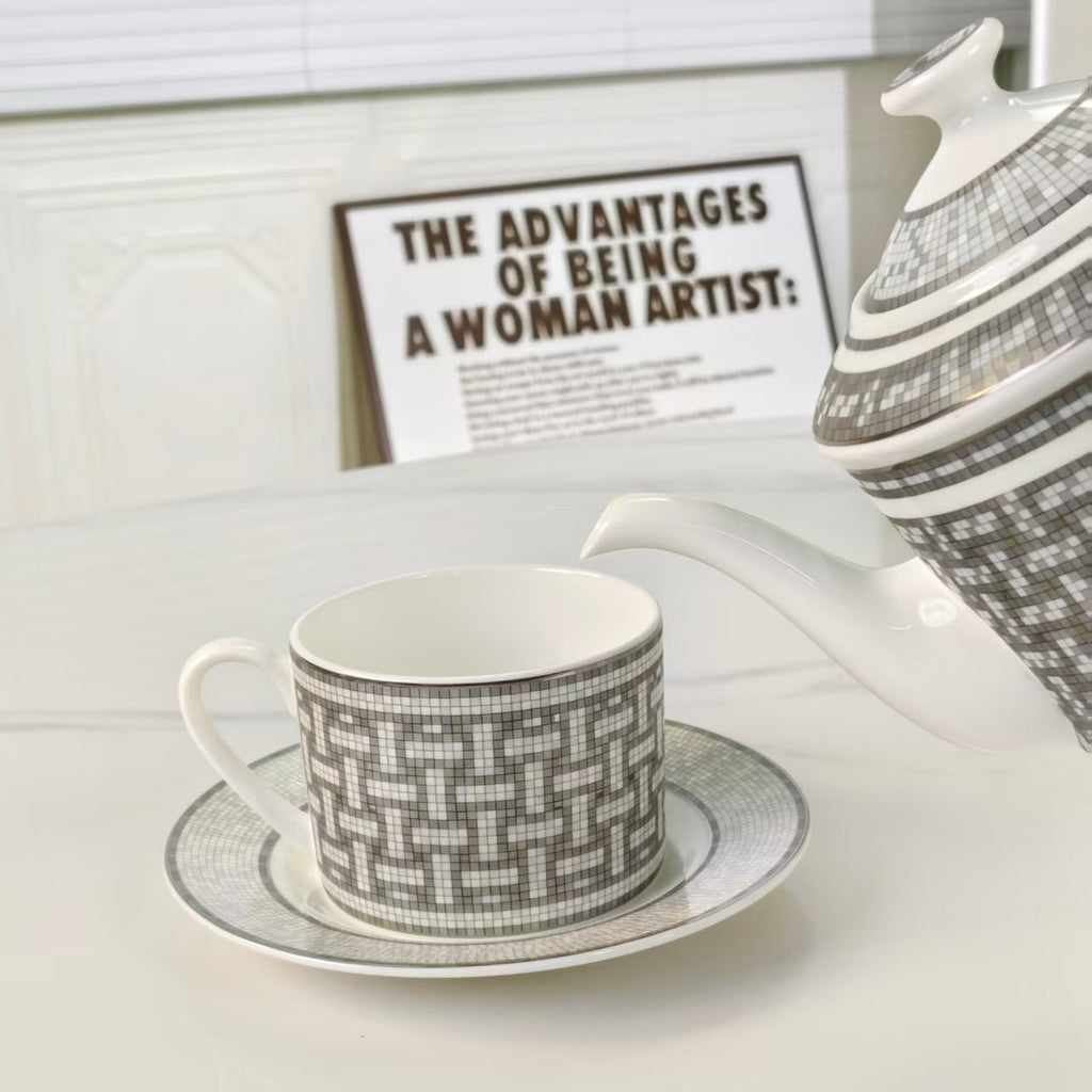Nuovo Arrivo – [Mosaico Grigio] [Set Caffè 15 pezzi]