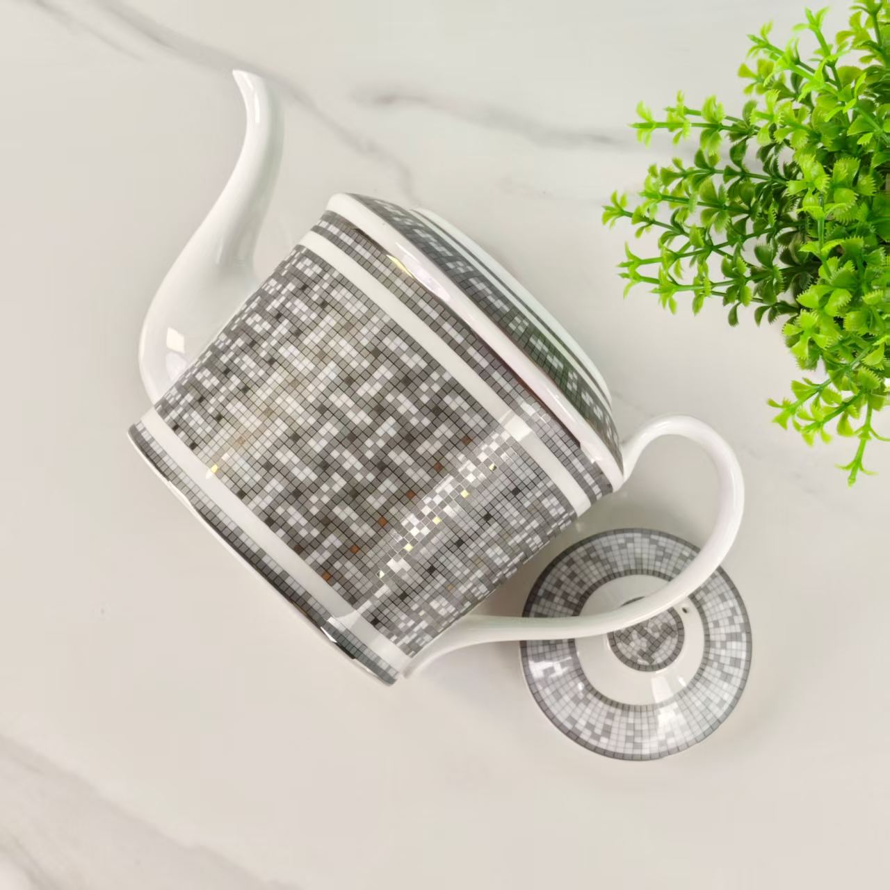 Nuovo Arrivo – [Mosaico Grigio] [Set Caffè 15 pezzi]