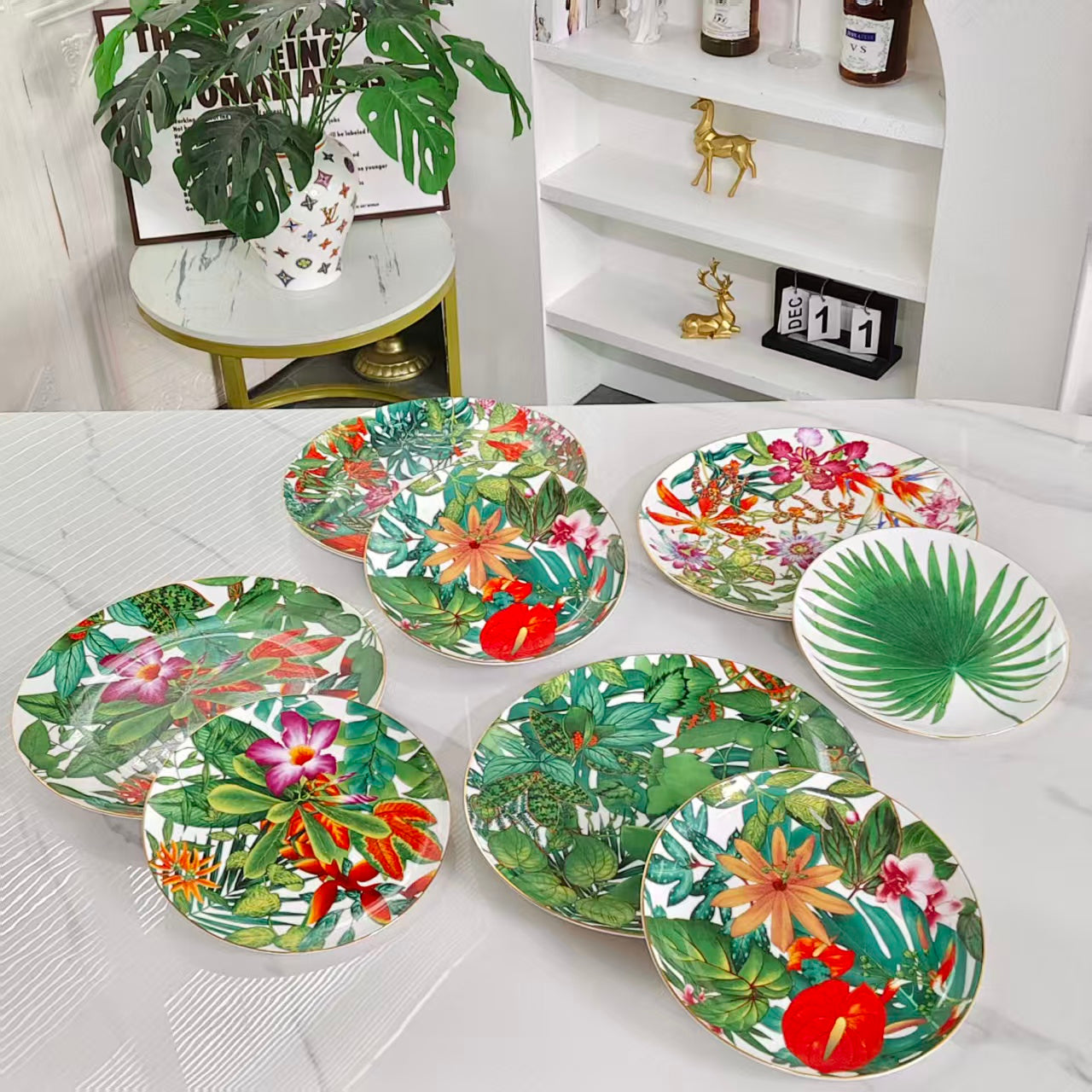 Set di due piatti – "Foresta pluviale tropicale"