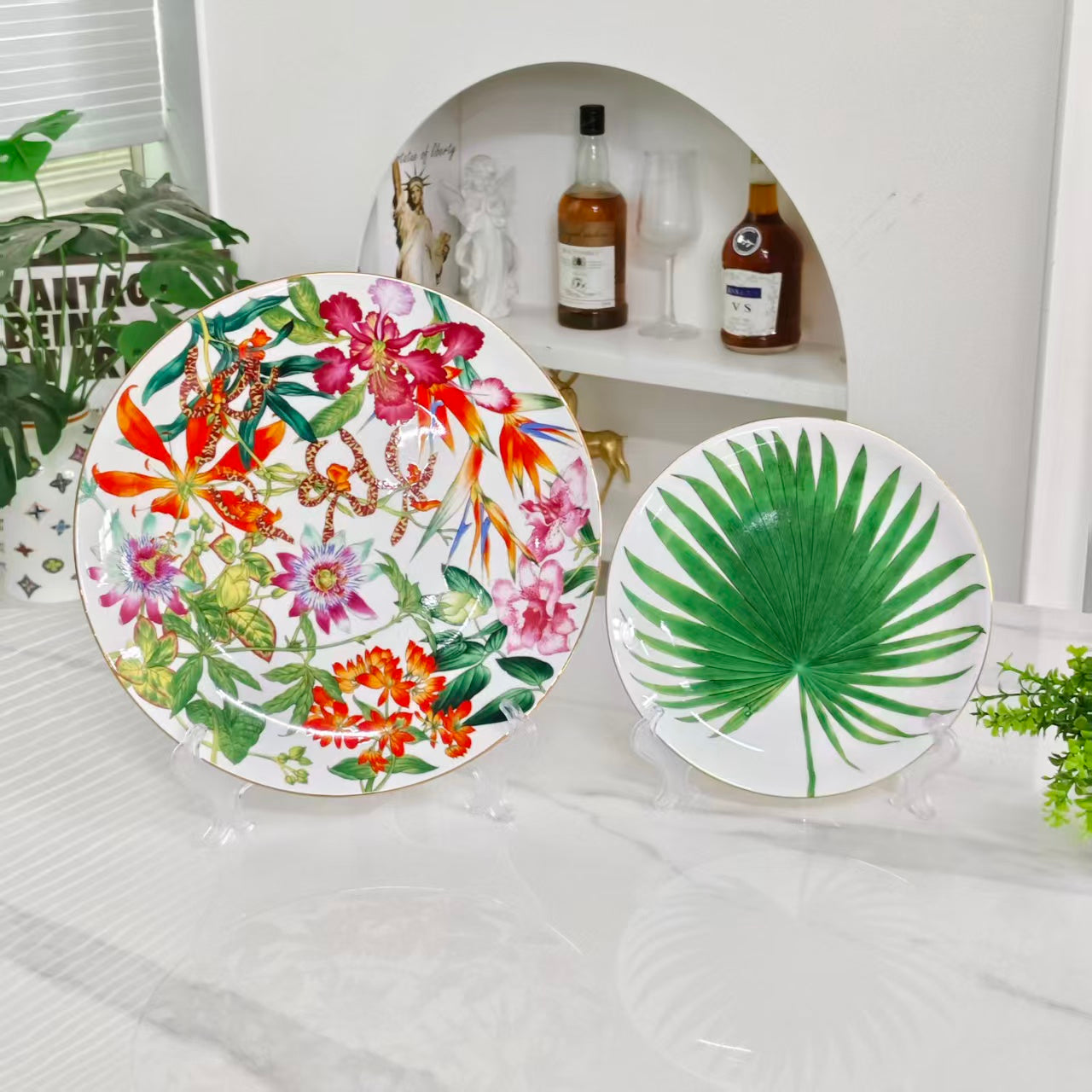 Set di due piatti – "Foresta pluviale tropicale"