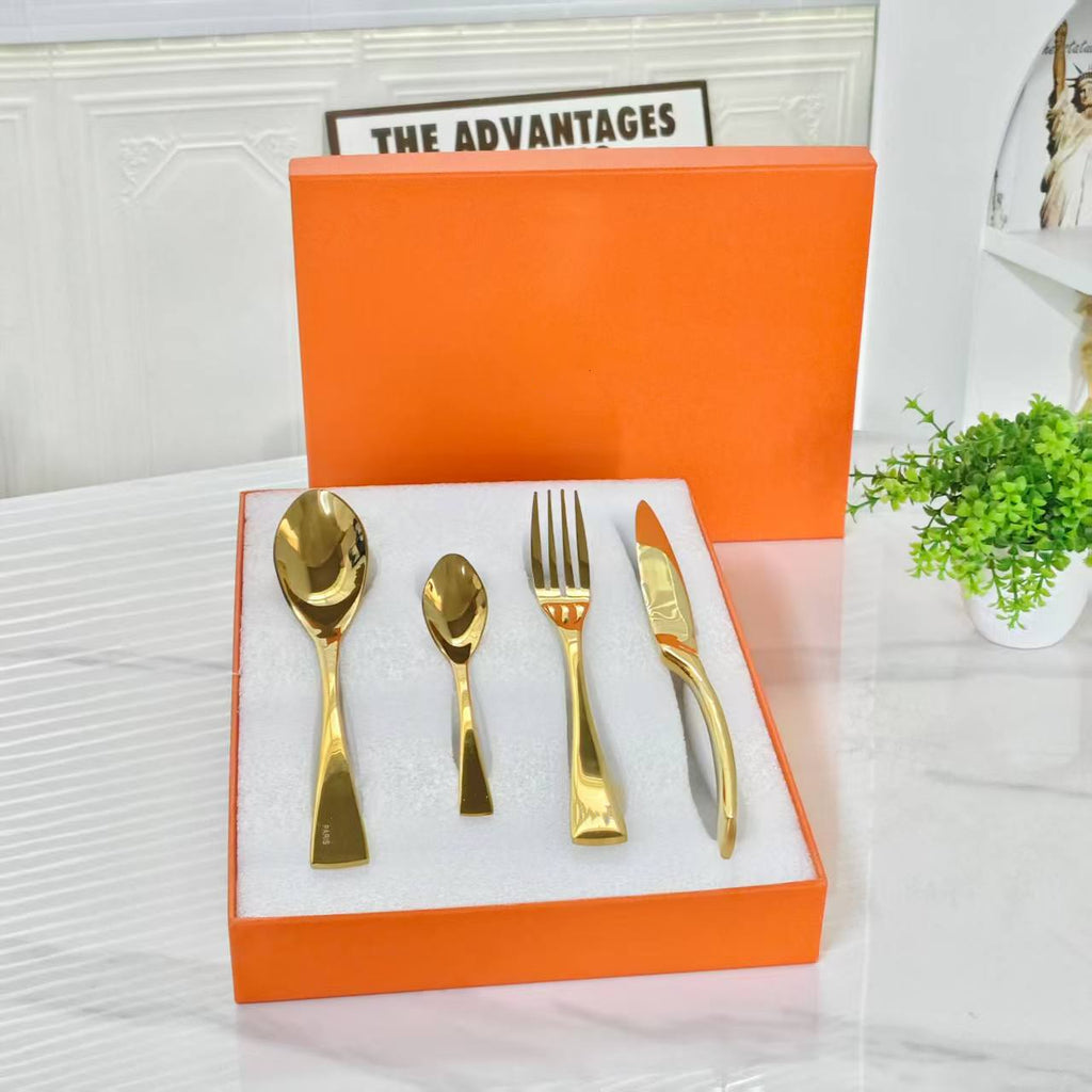 French-Style Luxury Gold Cutlery