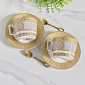 Cup and Saucer Set (Pair) – Includes Original Spoons – 030 Gold Rim