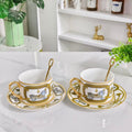 Cup and Saucer Set (Pair of Cups & Saucers + Original Spoons) – White Warhorse