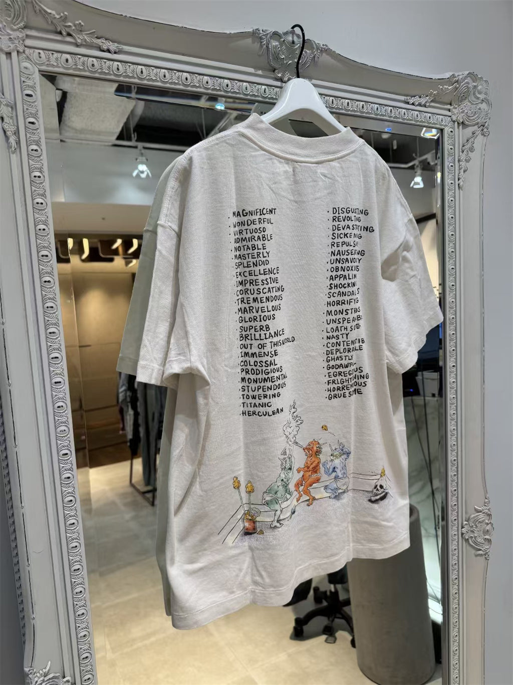 MSAINTM Kangli Digital Print T-Shirt Washed-finish tubular T-shirt with a vintage look