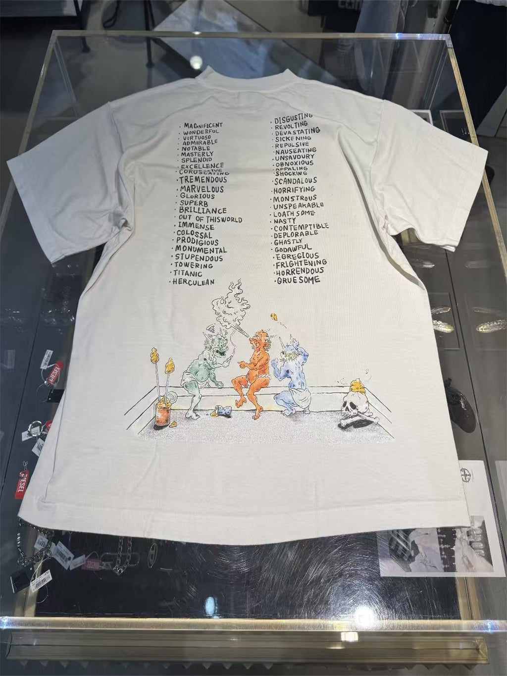 MSAINTM Kangli Digital Print T-Shirt Washed-finish tubular T-shirt with a vintage look
