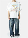MSAINTM Kangli Digital Print T-Shirt Washed-finish tubular T-shirt with a vintage look
