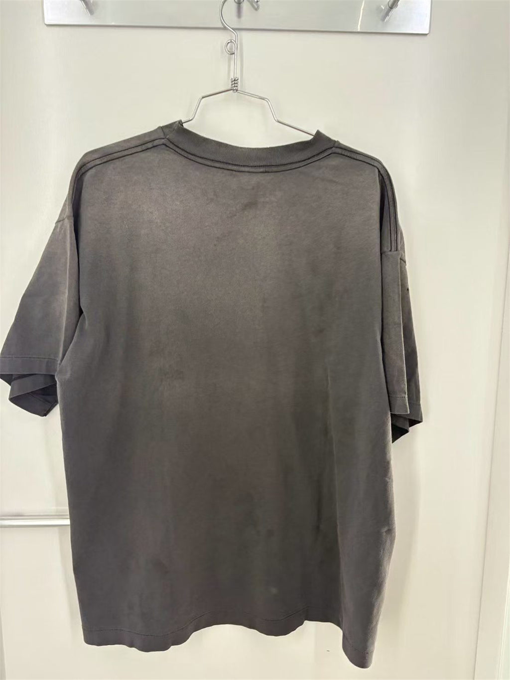 MSAINTM Smurf Print Washed & Distressed Tubular T-Shirt