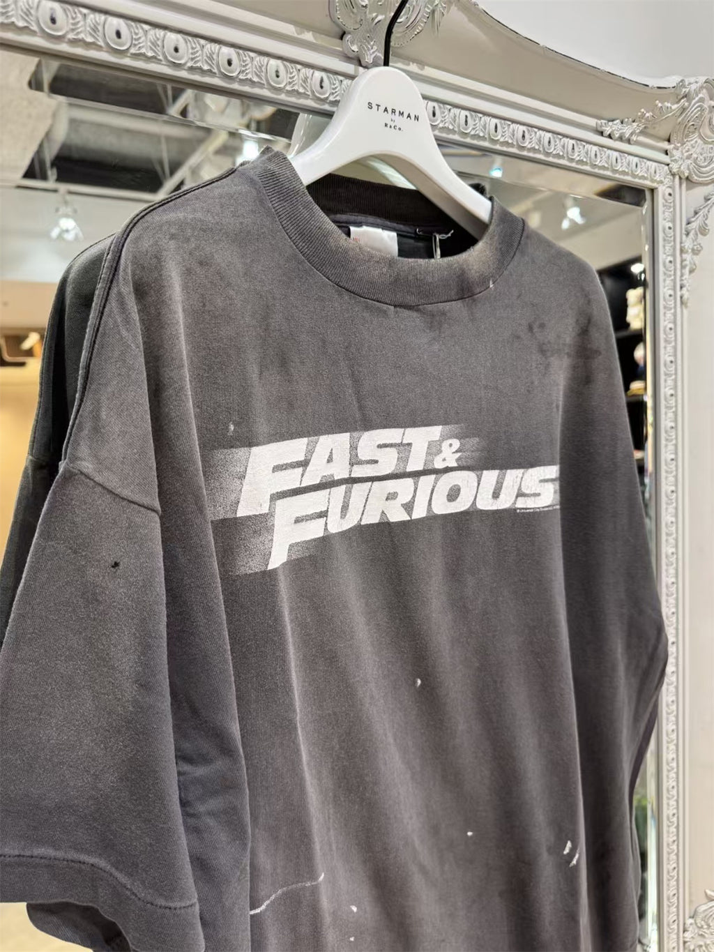 MSAINTM Collaboration Washed & Distressed Tubular T-Shirt