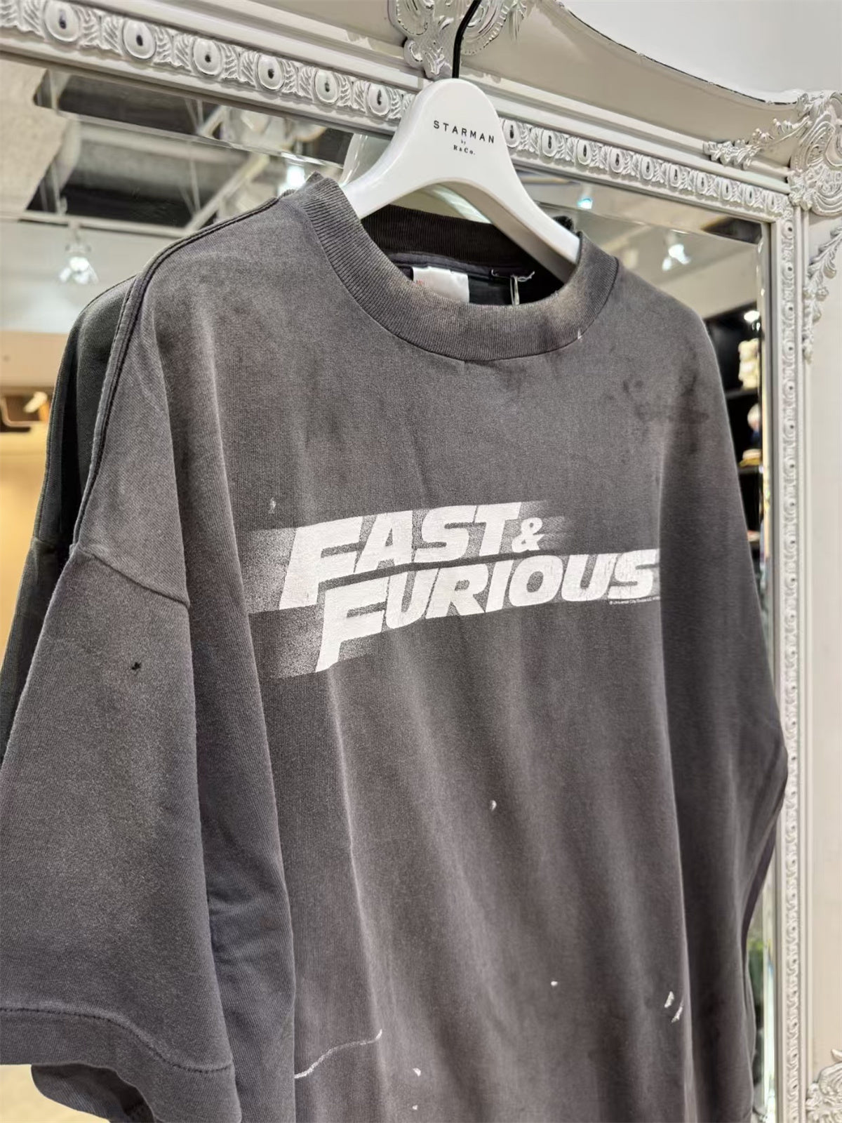 MSAINTM Collaboration Washed & Distressed Tubular T-Shirt