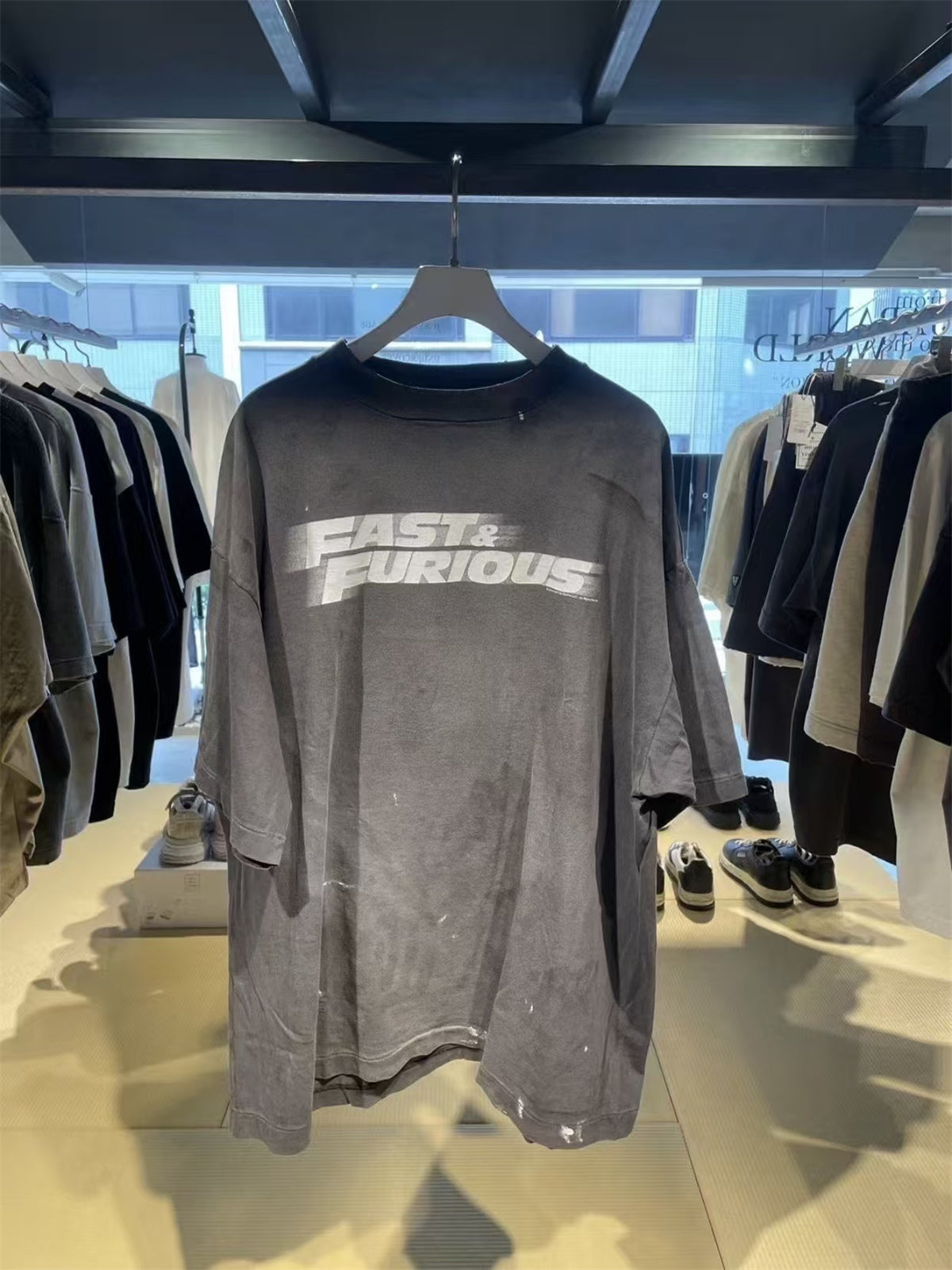 MSAINTM Collaboration Washed & Distressed Tubular T-Shirt