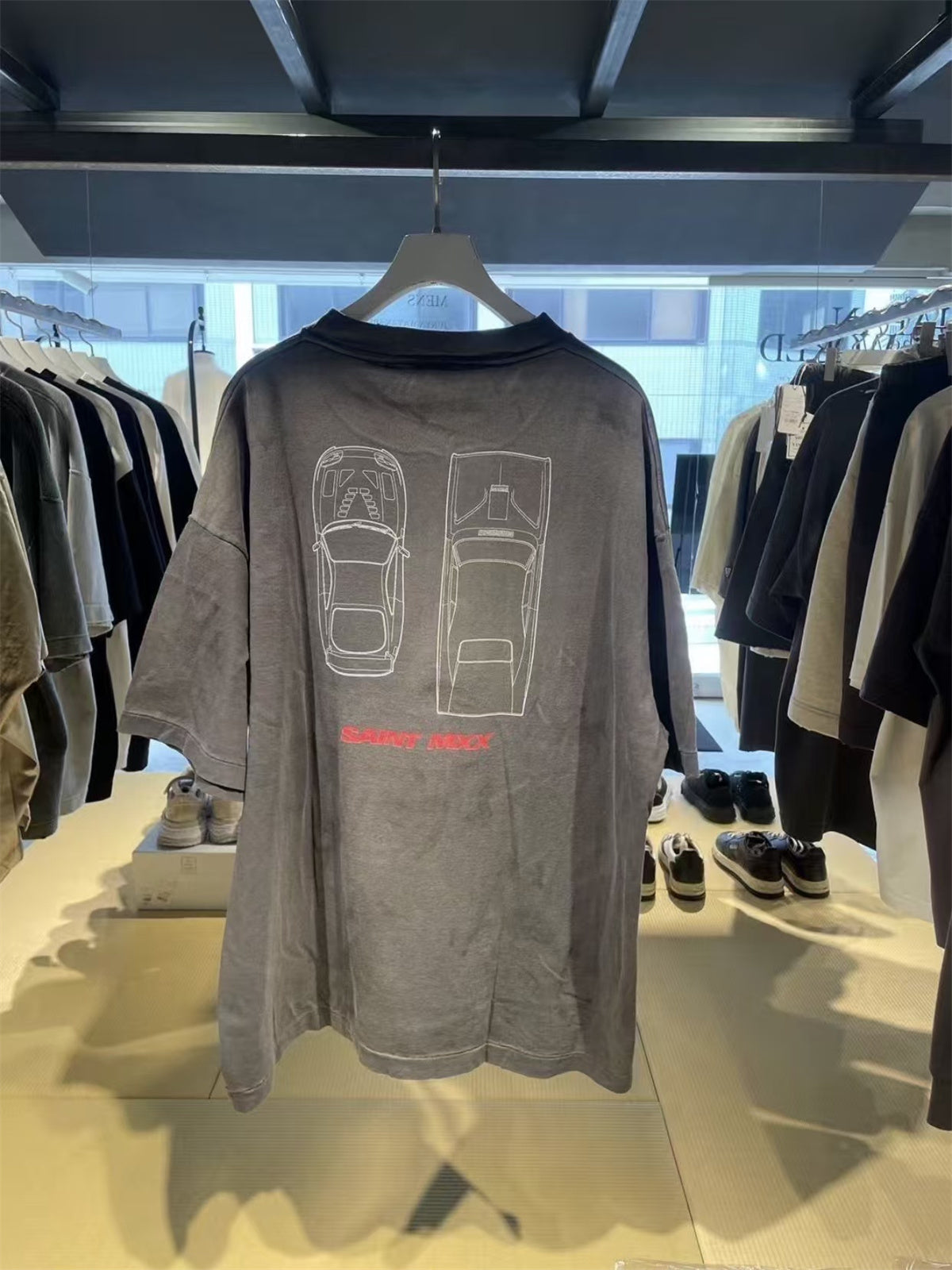 MSAINTM Collaboration Washed & Distressed Tubular T-Shirt