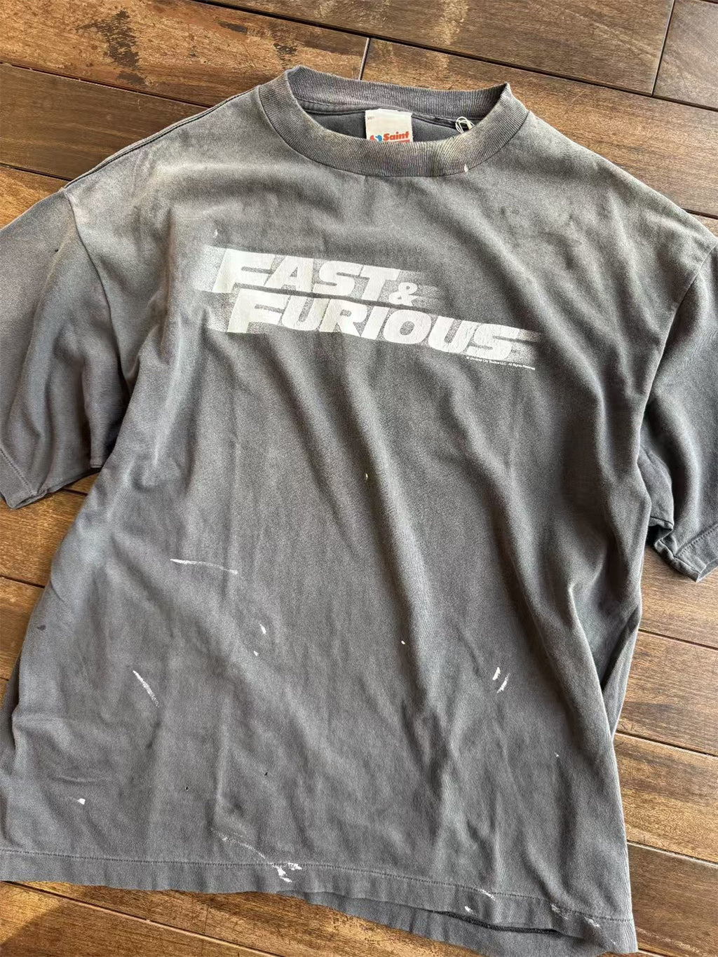 MSAINTM Collaboration Washed & Distressed Tubular T-Shirt