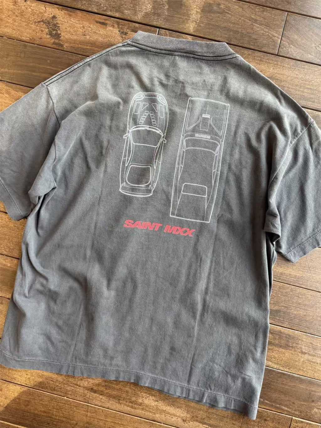 MSAINTM Collaboration Washed & Distressed Tubular T-Shirt
