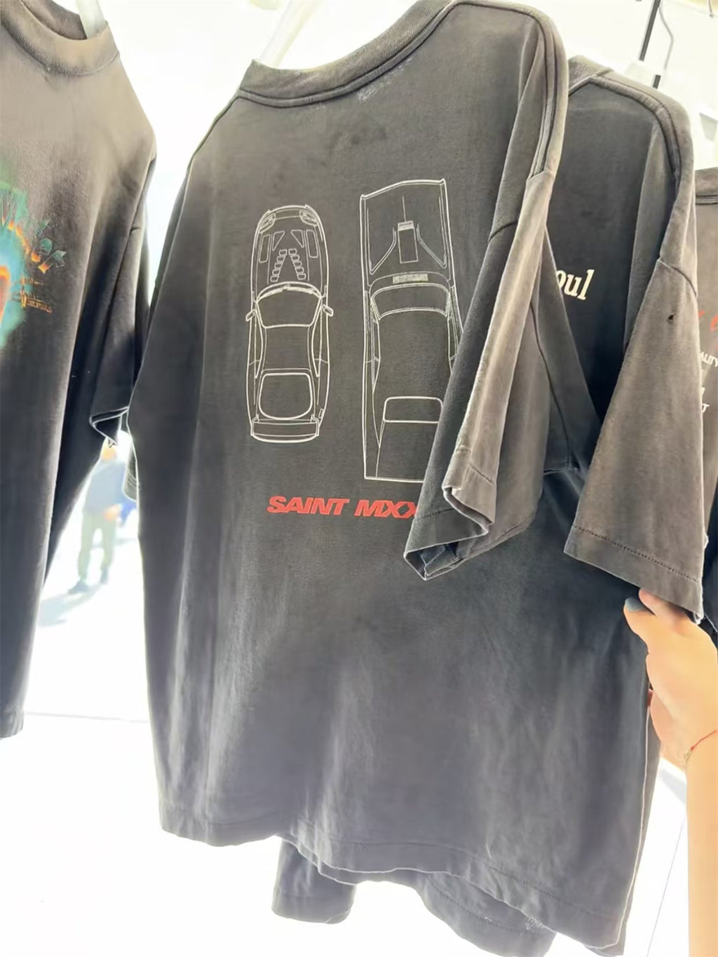 MSAINTM Collaboration Washed & Distressed Tubular T-Shirt