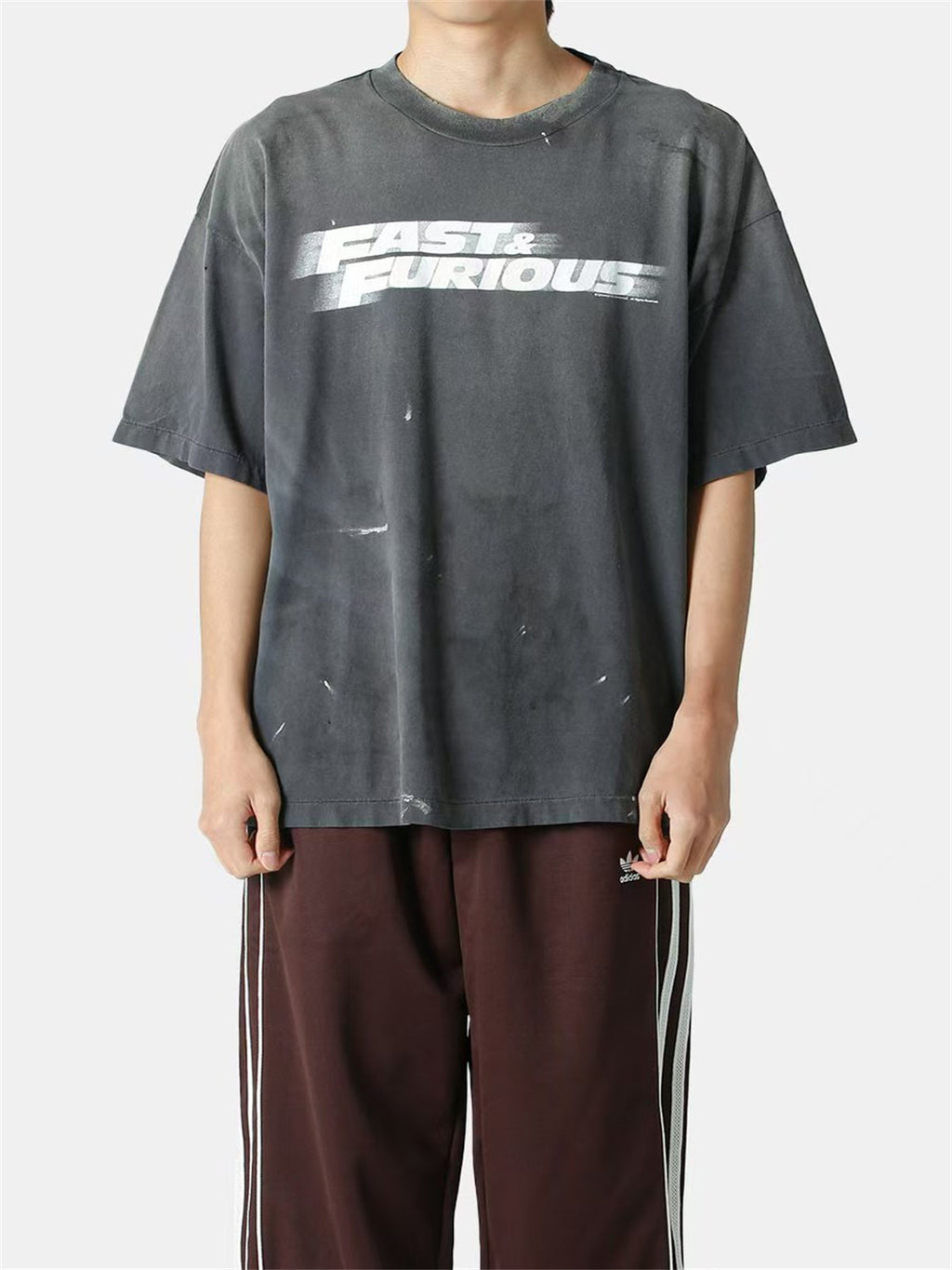 MSAINTM Collaboration Washed & Distressed Tubular T-Shirt
