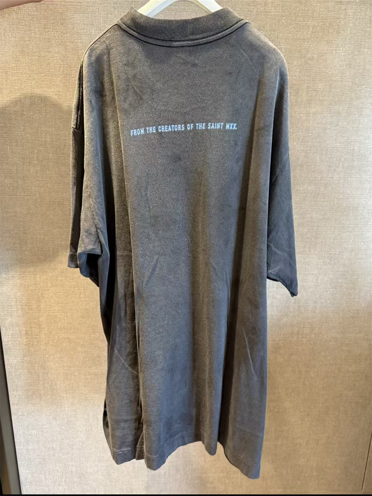 SAINT Mxxxxxx x The Matrix – Large-scale Conley Graphic Washed, Distressed Tubular T-Shirt