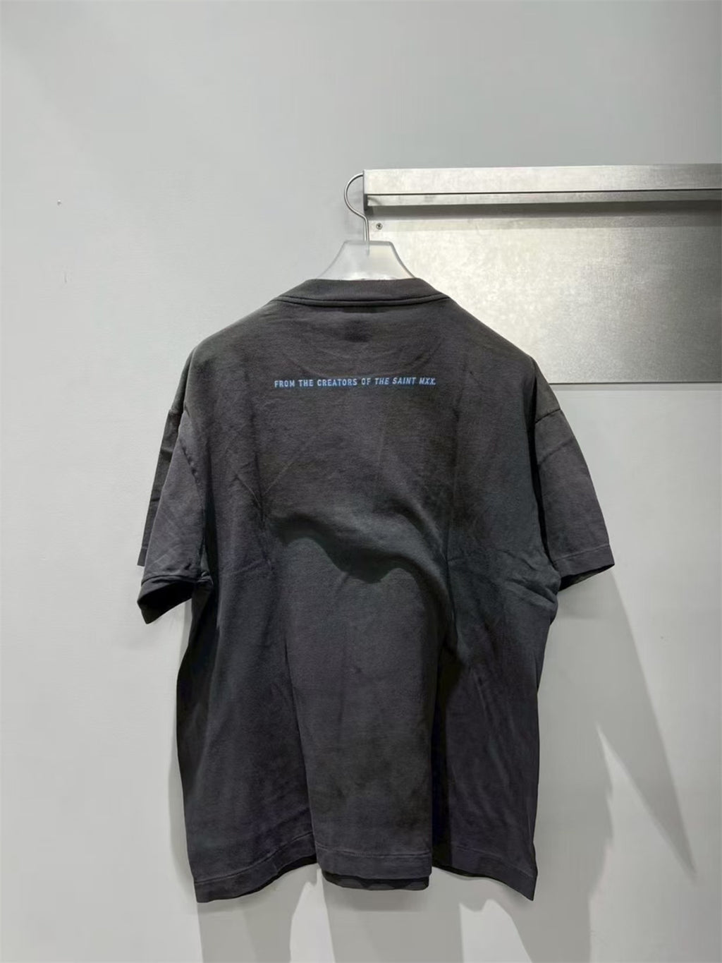SAINT Mxxxxxx x The Matrix – Large-scale Conley Graphic Washed, Distressed Tubular T-Shirt