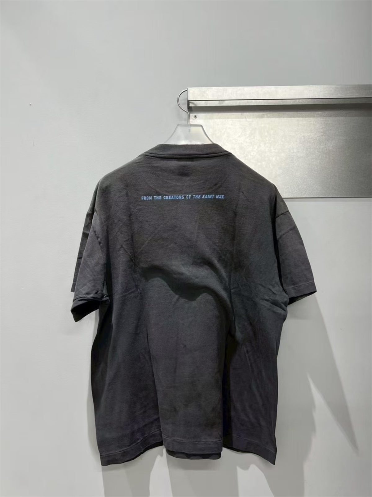 SAINT Mxxxxxx x The Matrix – Large-scale Conley Graphic Washed, Distressed Tubular T-Shirt