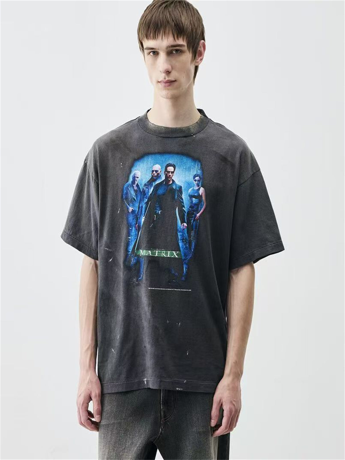 SAINT Mxxxxxx X The Matrix Collaboration Washed-Finish Boxy T-Shirt