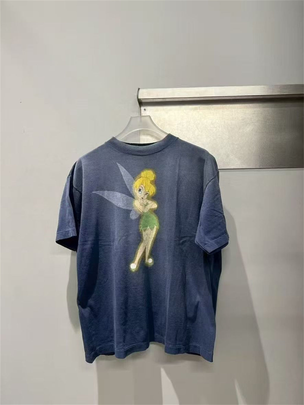 SAINT Mxxxxxx Floral Fairy Graphic Washed Distressed T-Shirt