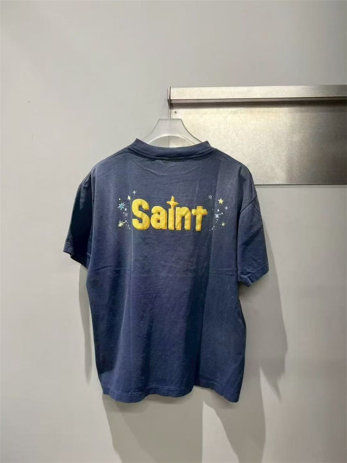 SAINT Mxxxxxx Floral Fairy Graphic Washed Distressed T-Shirt