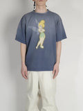 SAINT Mxxxxxx Floral Fairy Graphic Washed Distressed T-Shirt