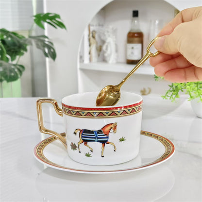 Cup and Saucer Set (Pair) with Matching Spoons – Model 030 (Matu)