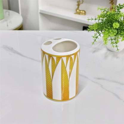 Bathroom Accessories – [Sunshine Bathroom 5-Piece Set] Washroom Set &amp; Rinse Cups