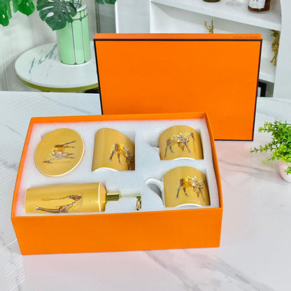 18K vergoldetes 5-teiliges Badezimmer-Set