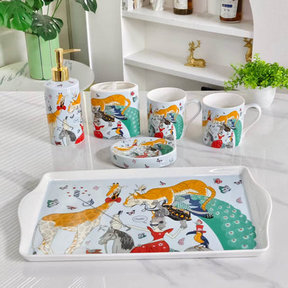 Badezimmer-Accessoires – „Traumzirkus“ – 6-teiliges Set