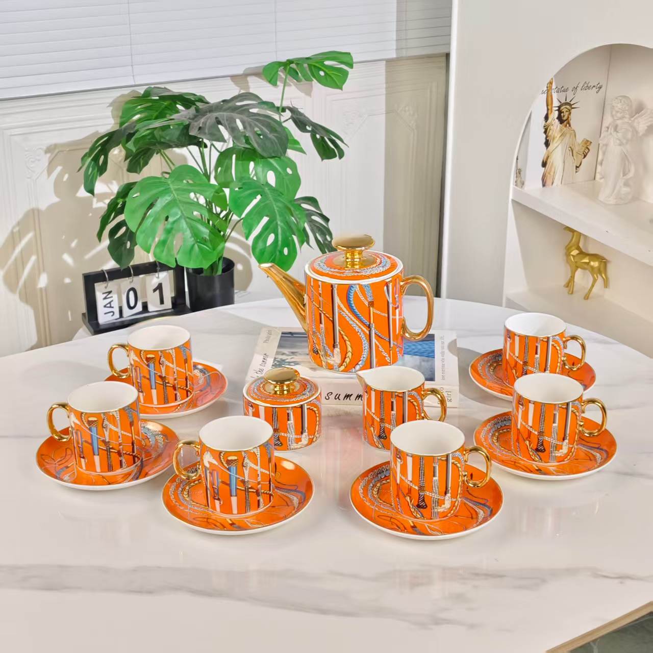 Neu eingetroffen: „Orange Scepter“ – 15-teiliges Kaffeeservice