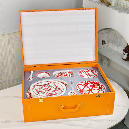 New Arrival: [Red Series] 36-Piece Dinnerware Set
