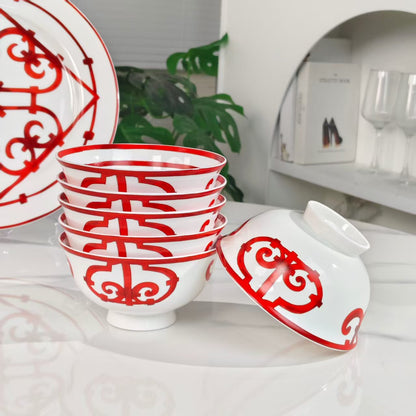 New Arrival: [Red Series] 36-Piece Dinnerware Set
