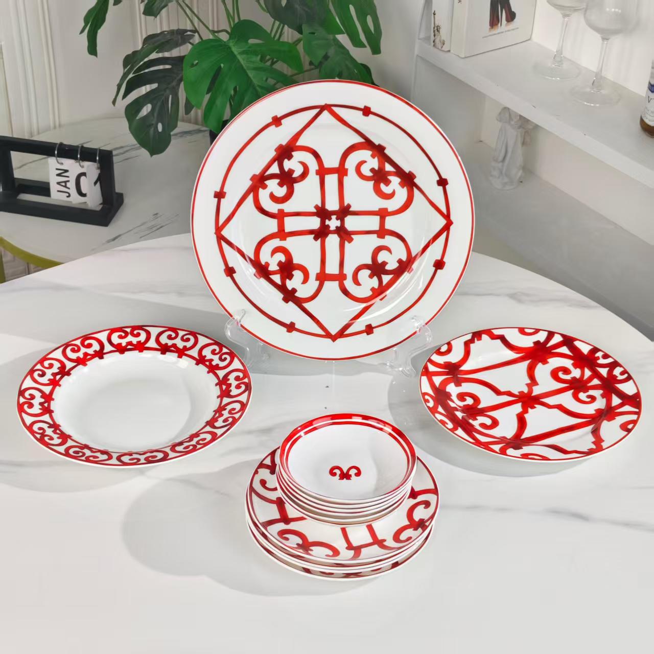 New Arrival: [Red Series] 36-Piece Dinnerware Set