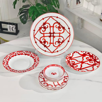 New Arrival: [Red Series] 36-Piece Dinnerware Set