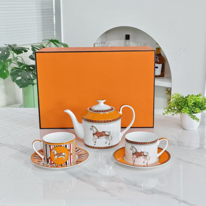 Nuovo Arrivo: [Pedestal Yellow Horse] – Servizio da Caffè 15 Pezzi